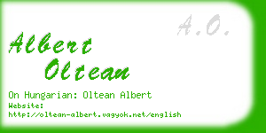 albert oltean business card